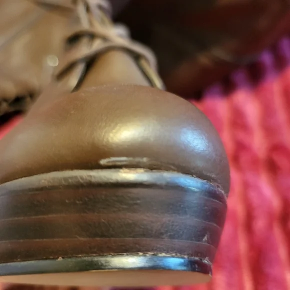 EUC: Torrid B Choco Knee Lace Combat Wedge Boot - Picture 3 of 17